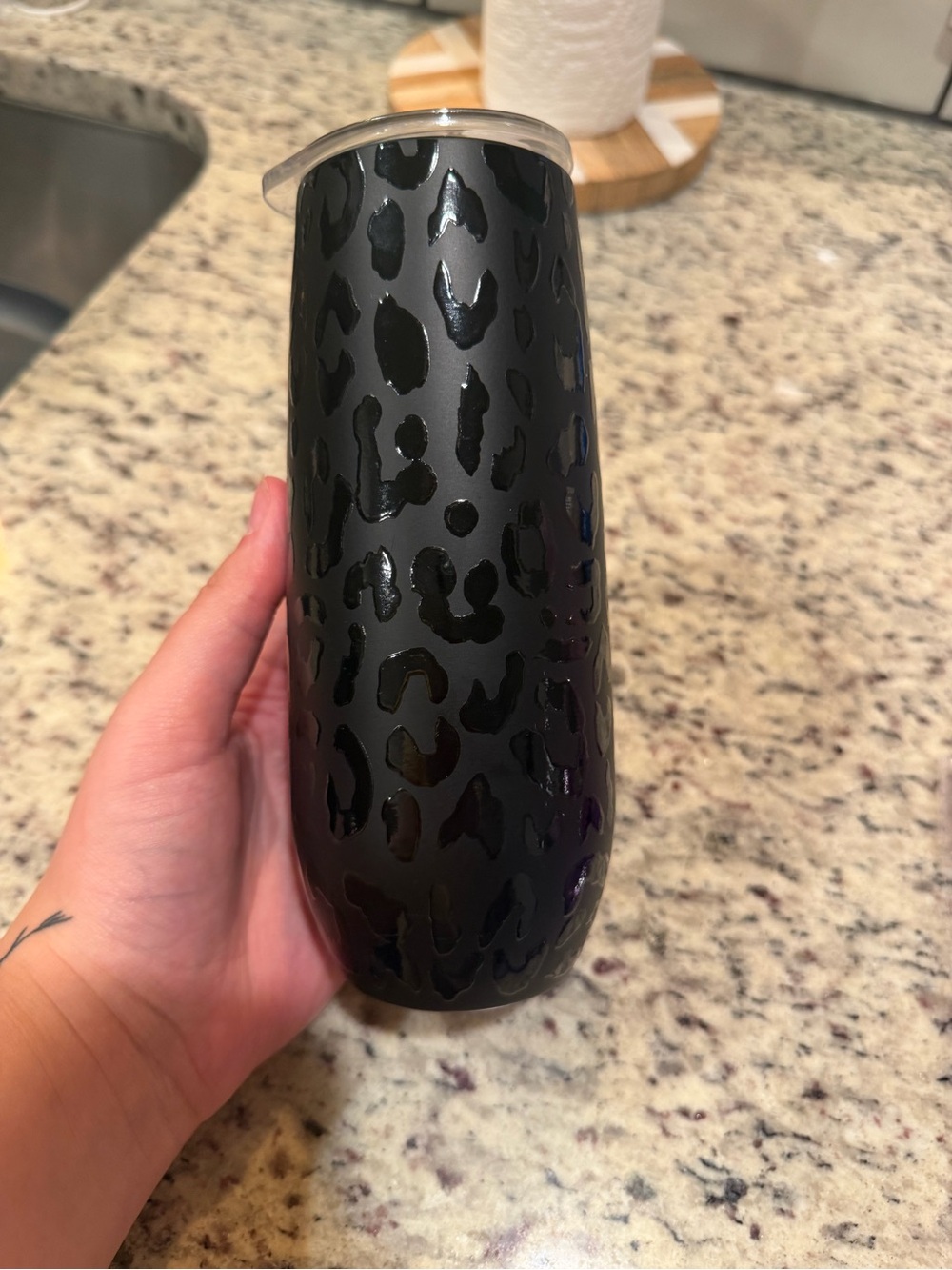Member’s Mark Black Leopard Print Stainless Stemless Tumbler - 16oz
